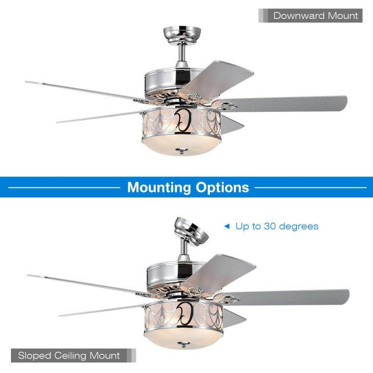 LazyLighting™ 52 Inch Ceiling Fan with Light Reversible Blade and Adjustable Speed - Lazy Pro