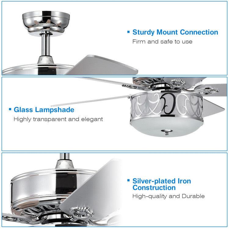 LazyLighting™ 52 Inch Ceiling Fan with Light Reversible Blade and Adjustable Speed - Lazy Pro