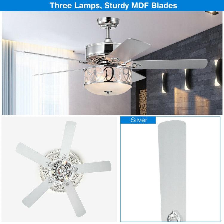 LazyLighting™ 52 Inch Ceiling Fan with Light Reversible Blade and Adjustable Speed - Lazy Pro