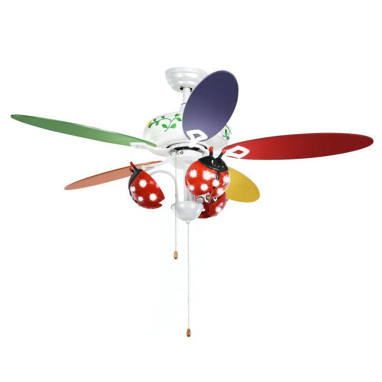 LazyLighting™ 52 Inch Kids Ceiling Fan with Pull Chain Control - Lazy Pro