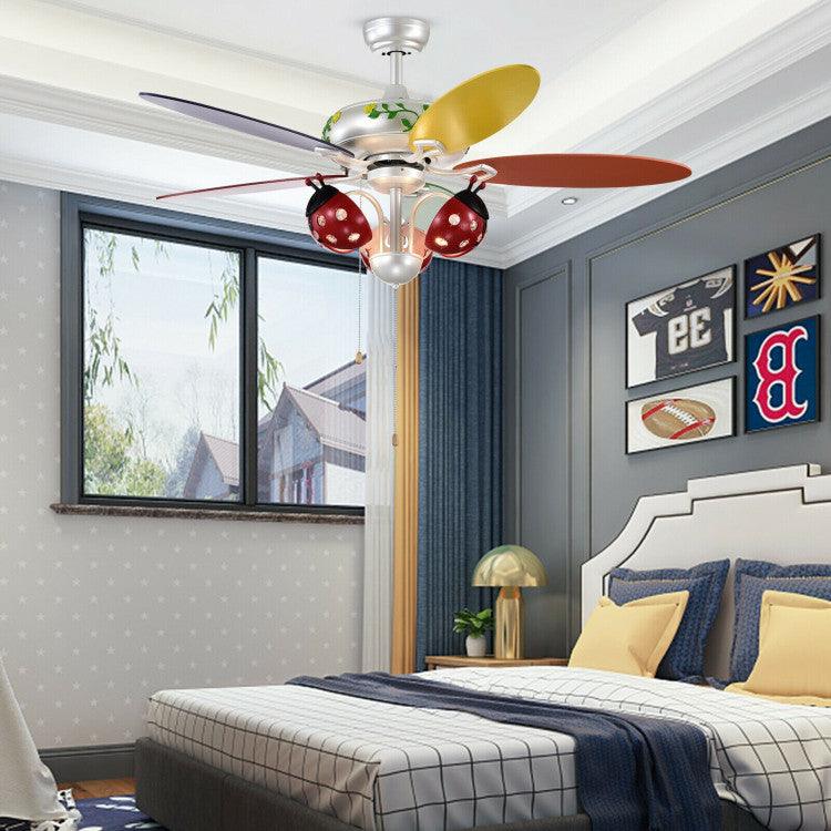 LazyLighting™ 52 Inch Kids Ceiling Fan with Pull Chain Control - Lazy Pro