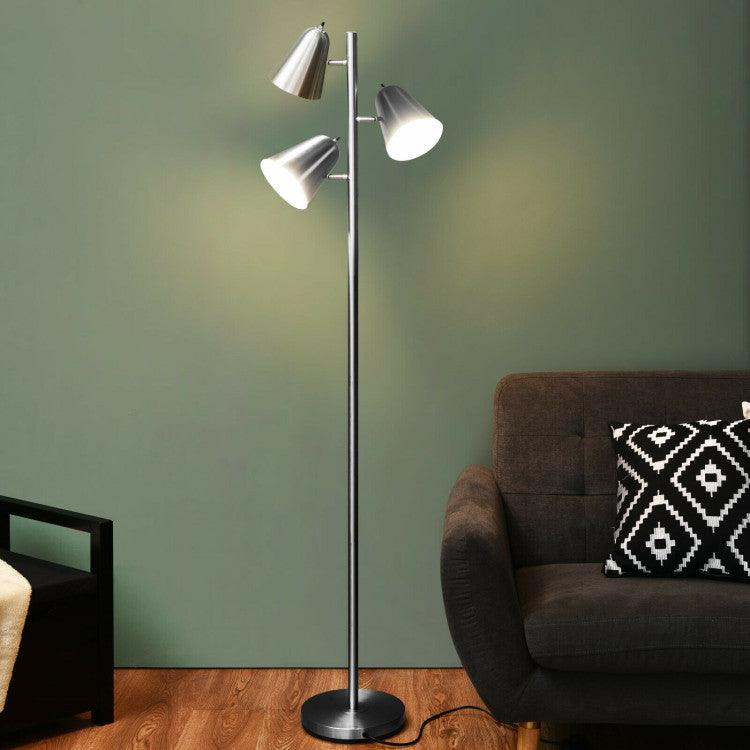 LazyLighting™ 64 Inch 3-Light LED Floor Lamp Reading Light for Living Room Bedroom - Lazy Pro