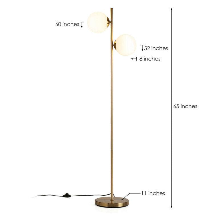 LazyLighting™ 65 Inch LED Floor Lamp with 2 Light Bulbs and Foot Switch - Lazy Pro