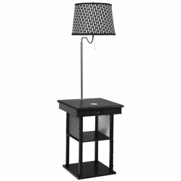 LazyLighting™ Floor Lamp Bedside Desk with USB Charging Ports Shelves - Lazy Pro