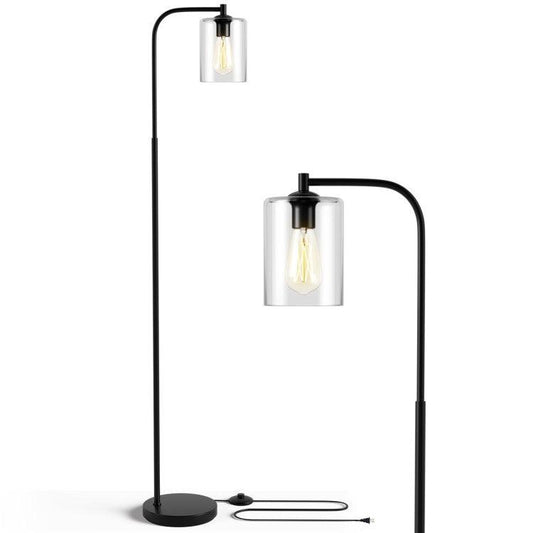 LazyLighting™ Industrial Floor Lamp with Glass Shade