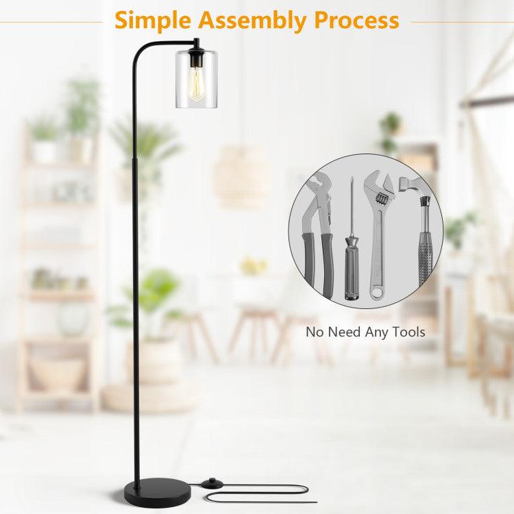 LazyLighting™ Industrial Floor Lamp with Glass Shade - Lazy Pro