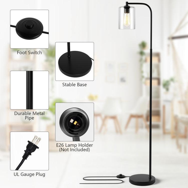 LazyLighting™ Industrial Floor Lamp with Glass Shade - Lazy Pro