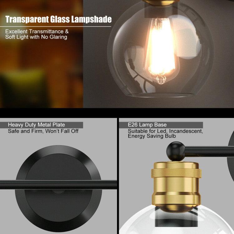 LazyLighting™ Modern 3-light Bubbled Glass Vanity Light - Lazy Pro