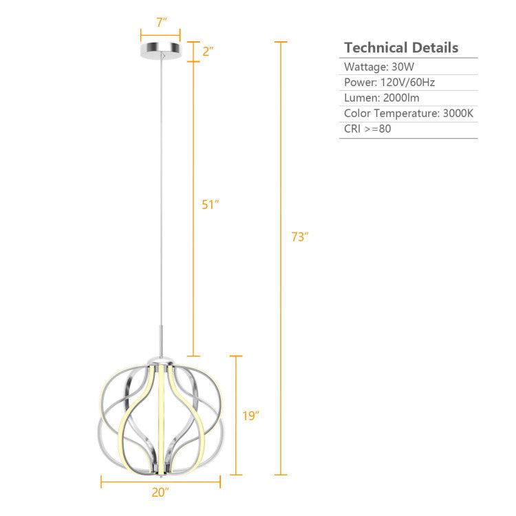 LazyLighting™ Modern Dimmable Warm White LED Chandelier - Lazy Pro