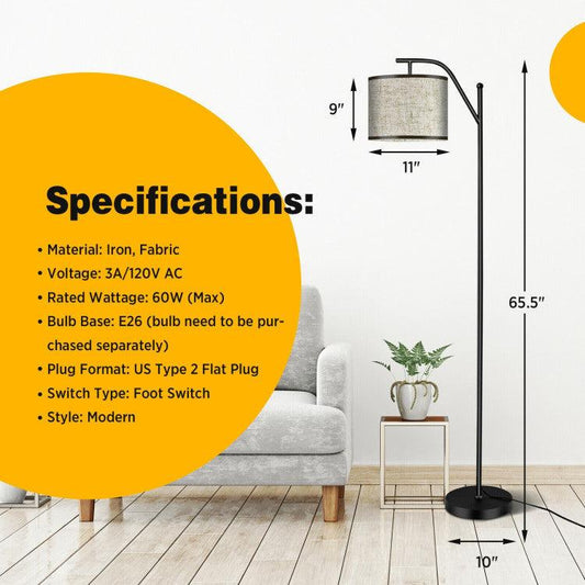LazyLighting™ Standing Floor Lamp with Adjustable Head for Living Room and Bedroom