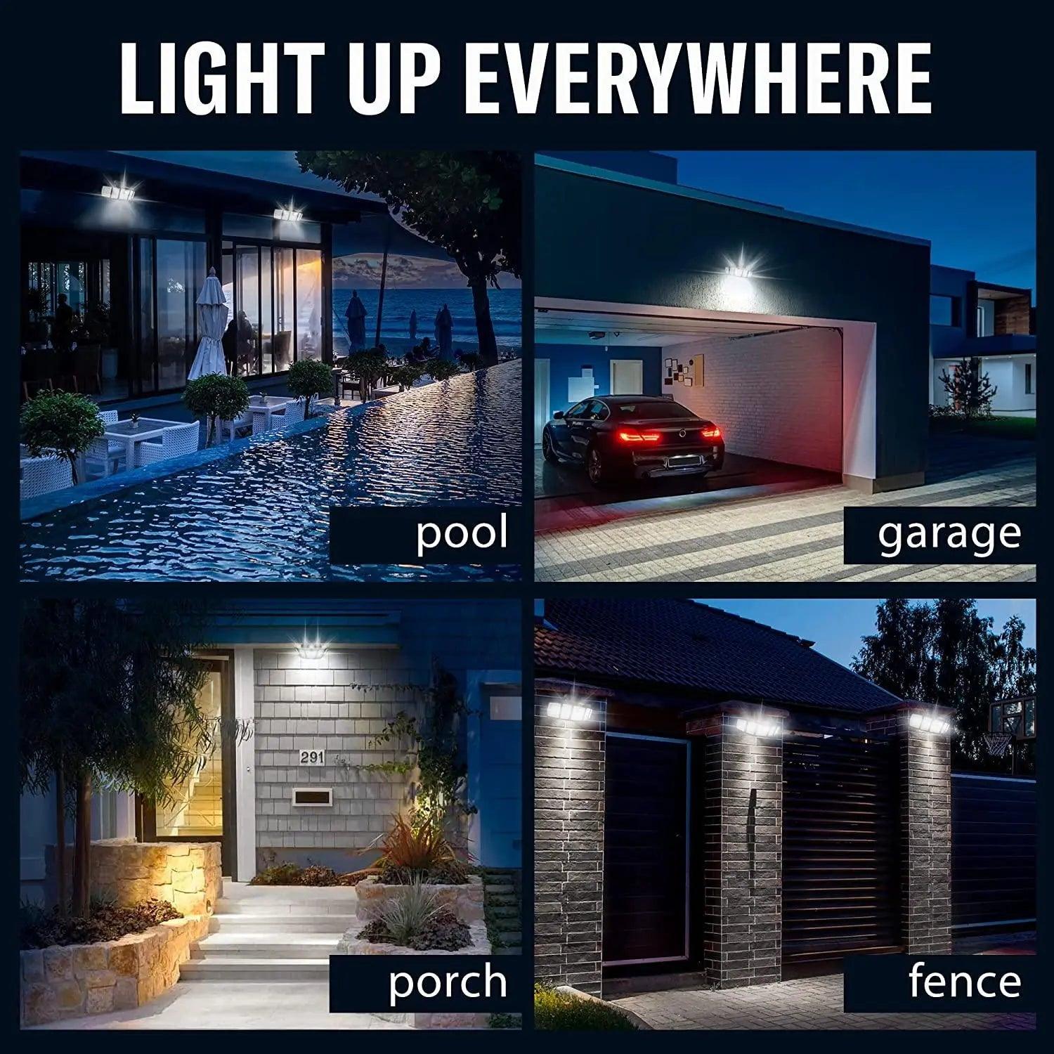 LazyLights i5 - 2-Pack Solar Security Lights: Motion Sensor, Extra-Bright, Easy Install (2 pack) - Lazy Pro