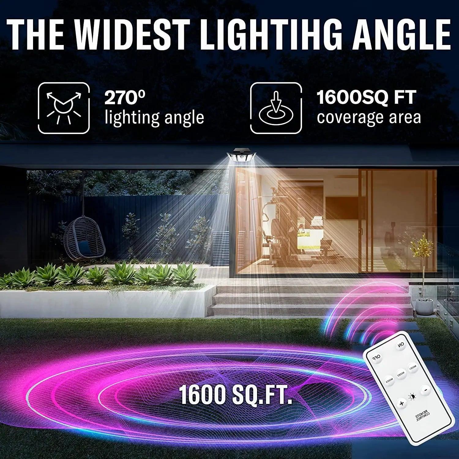 LazyLights i5 - Solar Security Lights: Motion Sensor, Extra-Bright - Lazy Pro