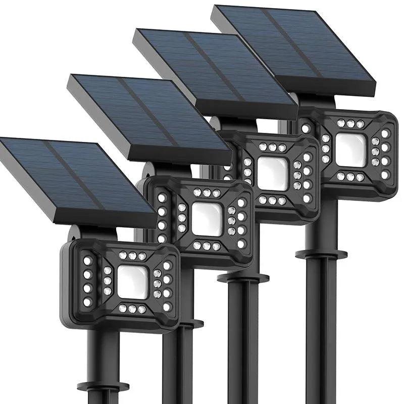 LazyLights - Solar Landscape Spotlights 200ft Lighting Distance | 2-in-1 Outdoor Landscaping Lights for Yard Driveway Walkway Pool (white) - Lazy Pro
