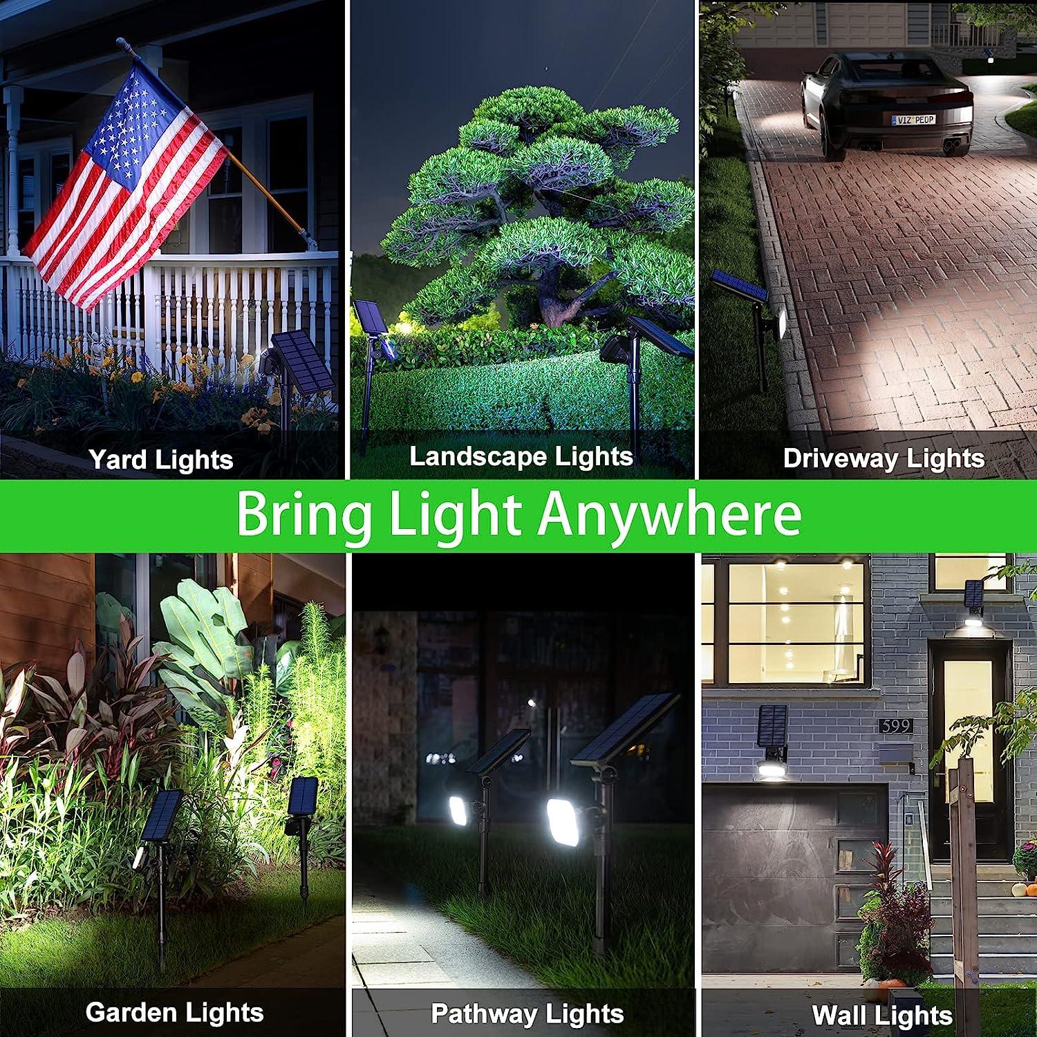 LazyLights X27 - Solar Landscape Spotlights Outdoor with 27 LEDS | IP65 Waterproof | Landscape Path Lights for Walkway - Lazy Pro