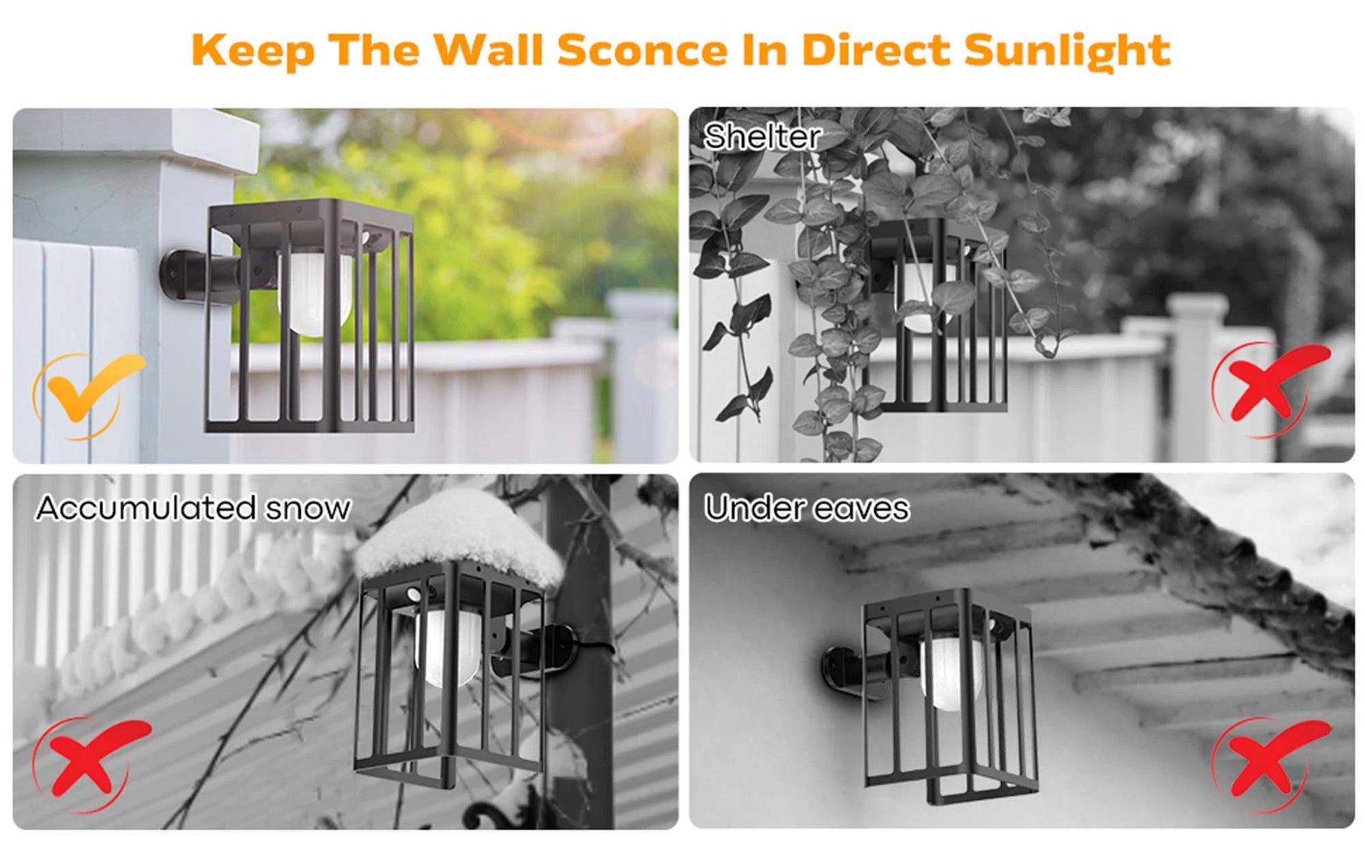 LAZYLIGHTS™ 2-Pack: Outdoor Solar Wall Sconce Lights Black - Lazy Pro