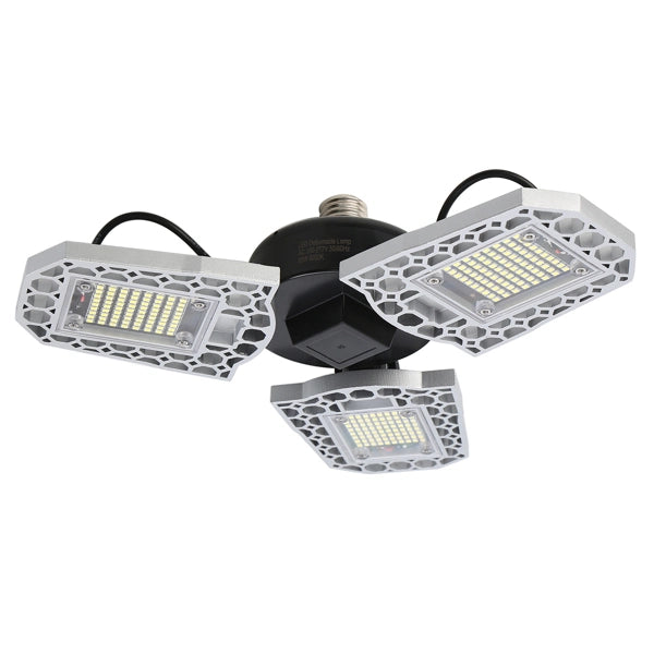 LAZYLIGHTS™ 65W LED Garage Light 3 Panels Deformable 7200LM Super Bright E27 Compatible - Lazy Pro