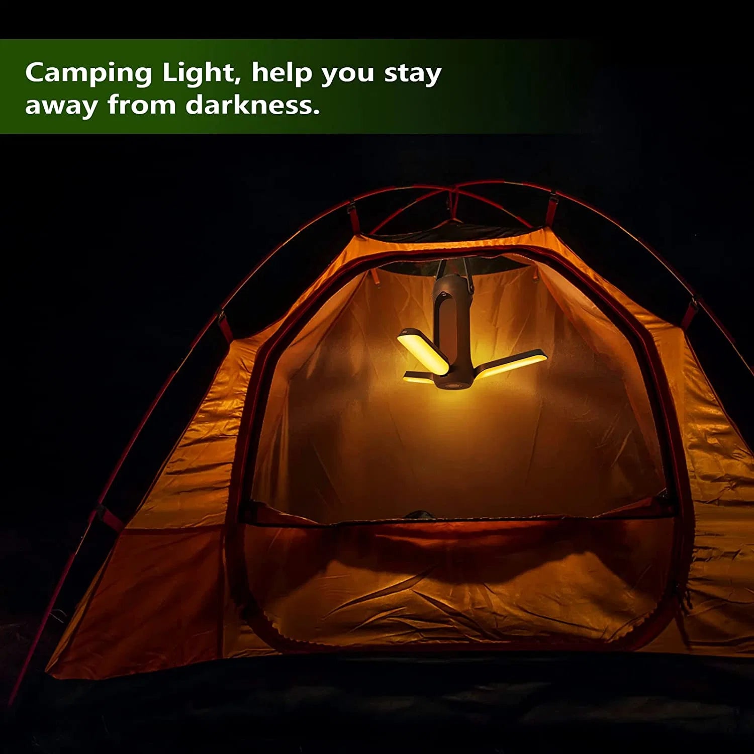 LAZYLIGHTS™ Camping Lights; Freefolding Rechargeable LED Camping Lantern; 10000mAh Super Large; 3 Light Modes & SOS Signal Great for Camping; Hurricane Emergency Kits and Travel - Lazy Pro