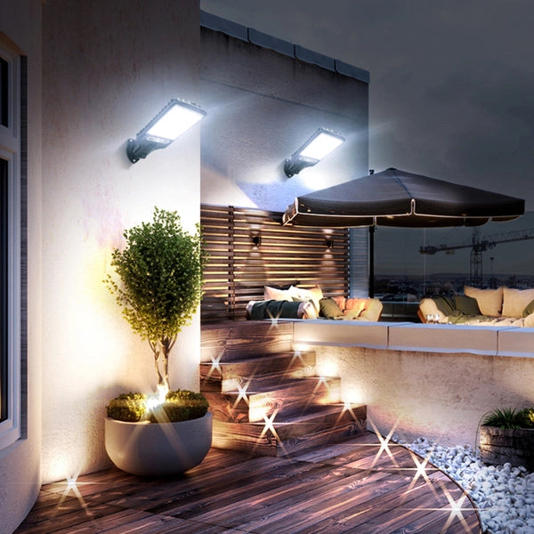 LAZYLIGHTS™ LED Solar Wall Light Motion Sensor Outdoor Garden Security Yard Lamp - Lazy Pro
