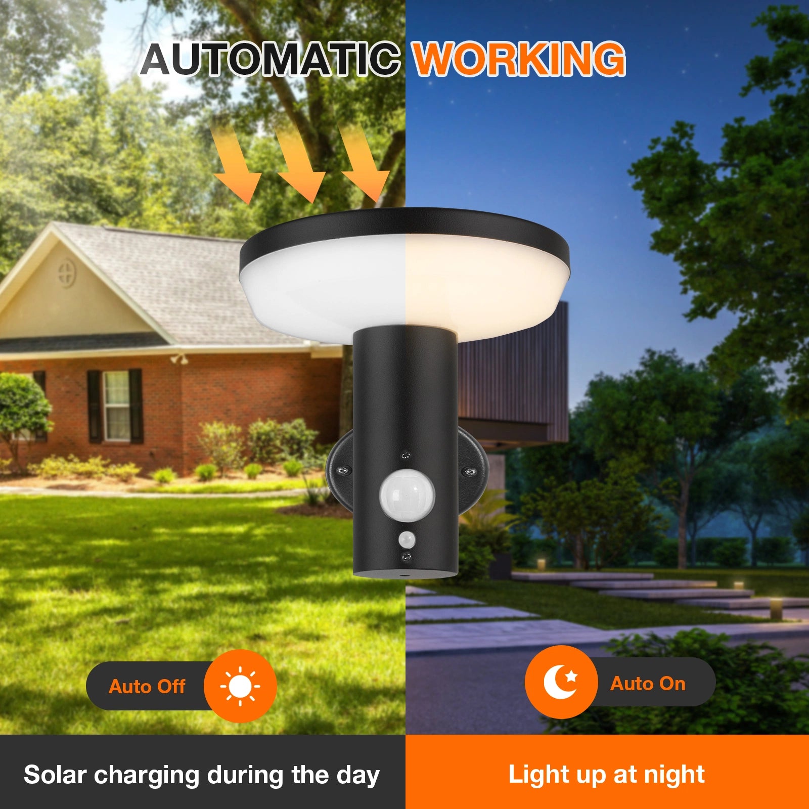 LAZYLIGHTS™ Solar Outdoor Wall Light Dusk to Dawn LED Lantern IP44 1960 - Lazy Pro