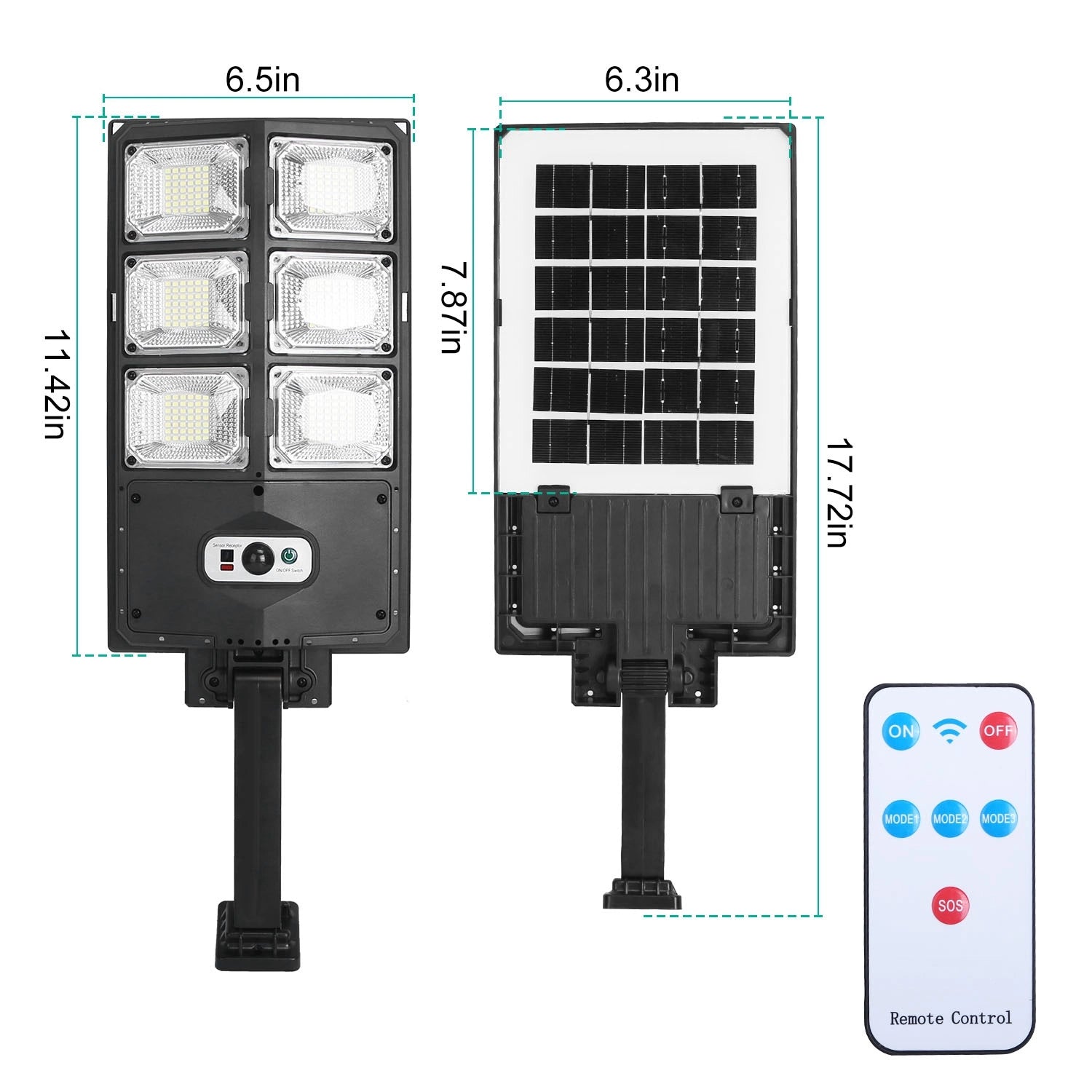 LAZYLIGHTS™ Solar Powered Wall Light 252 LED Beads PIR Motion Sensor Lamp Outdoor IP65 Waterproof with Remote Control for Garage Front Door Garden Pathway - Lazy Pro
