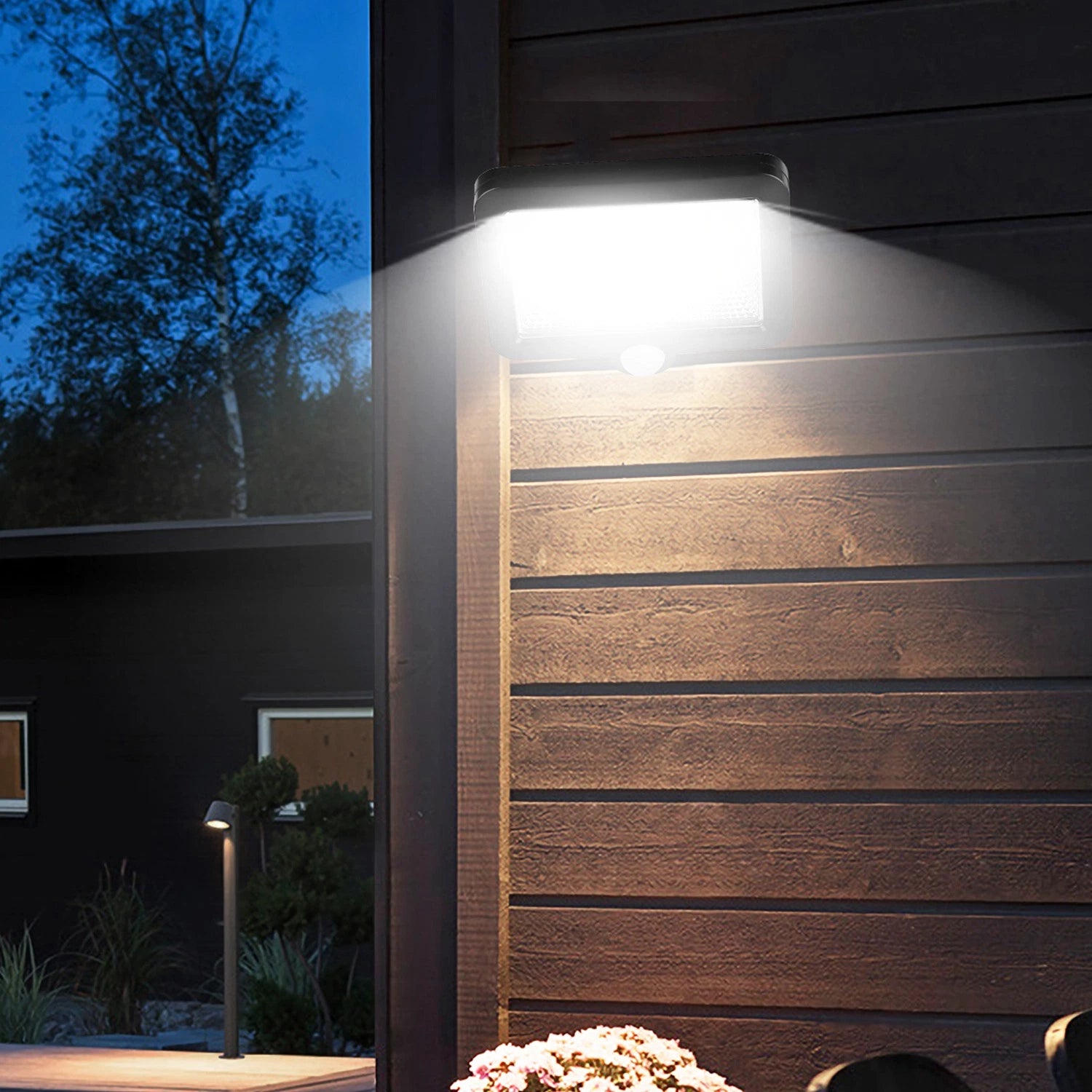 LAZYLIGHTS™ Solar Powered Wall Lights Outdoor 100 LED Beads Motion Sensor Lamp IP65 Waterproof Dusk To Dawn Sensor Light - Lazy Pro