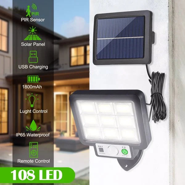 LAZYLIGHTS™ Solar Street Light Motion Sensor Outdoor Commercial Wall Lamp - Lazy Pro