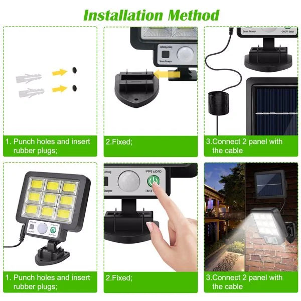 LAZYLIGHTS™ Solar Street Light Motion Sensor Outdoor Commercial Wall Lamp - Lazy Pro