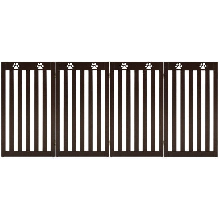 LazyPetGate™ 36 Inch Folding Wooden Freestanding Pet Gate with 360° Hinge - Lazy Pro