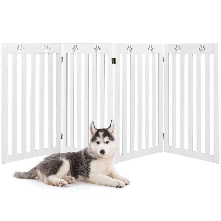 LazyPetGate™ 36 Inch Folding Wooden Freestanding Pet Gate with 360° Hinge - Lazy Pro