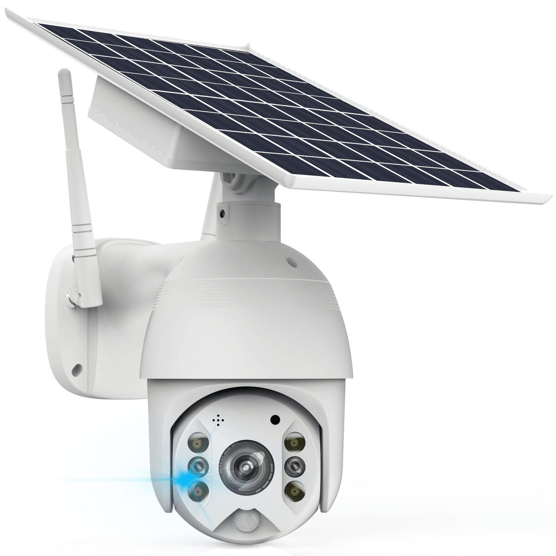 LazyPro Solar Security Camera: Wireless PTZ, Color Night Vision, 2-Way Audio - Lazy Pro