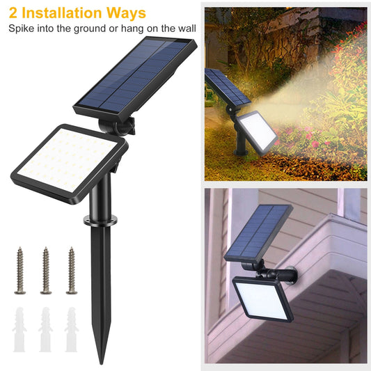 LazySpotLights™ 48 LEDs Solar Spotlight Outdoor Light Sensor Wall Lawn Garden Lamp Waterproof SOS Flash