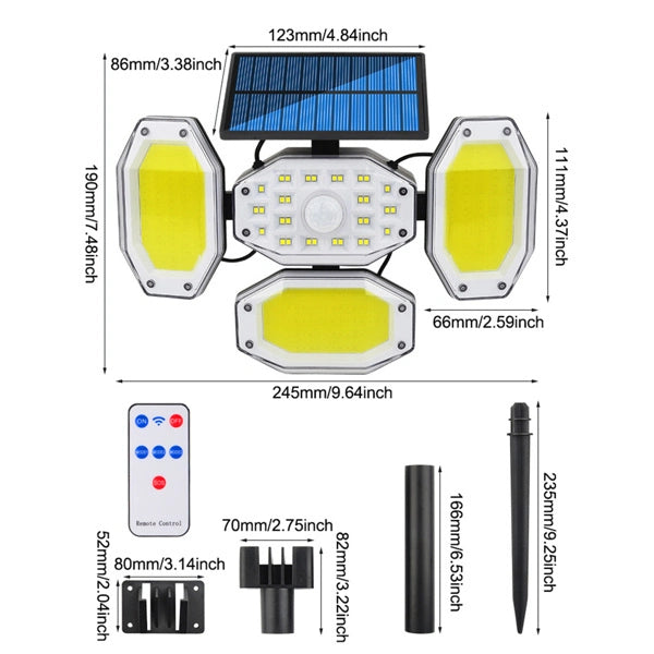 LazySpotLights™ Upgraded Solar Motion Sensor Light Security Lamp Garden Outdoor Waterproof - Lazy Pro