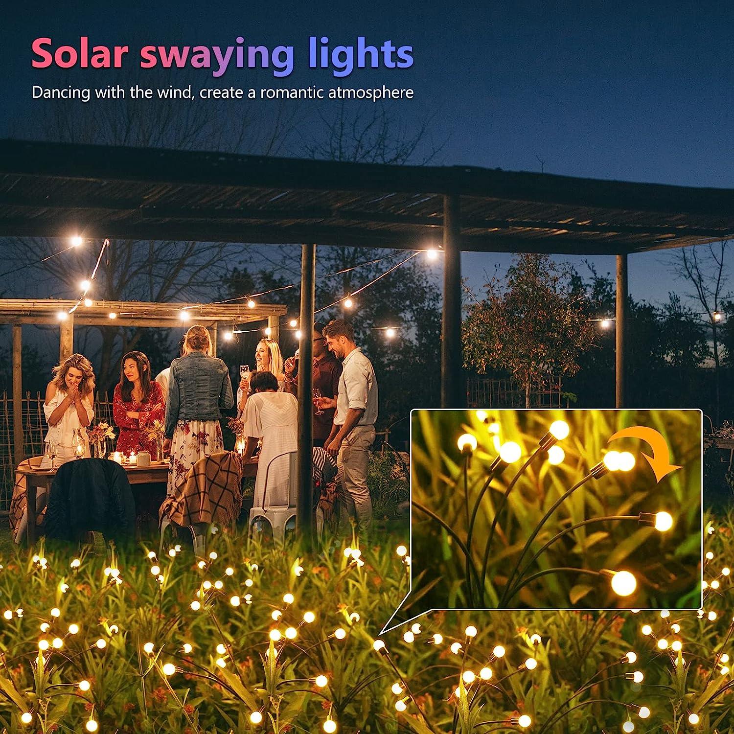 LazySway™ Solar Garden Lights Outdoor Waterproof Firefly Light Yard Decorative 8/10 LED Solar Powered Swaying Landscape - Lazy Pro