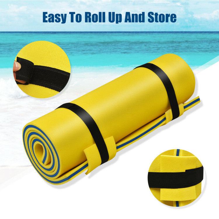 LazySwim™ 3-Layer Relaxing Tear-Proof Water Mat (Yellow) - Lazy Pro