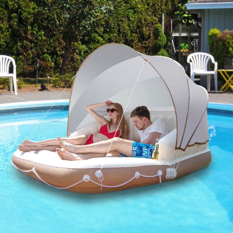 LazySwim™ Inflatable Pool Float Lounge Swimming Raft - Lazy Pro