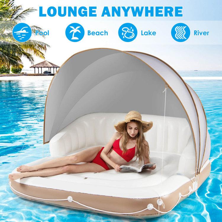 LazySwim™ Inflatable Pool Float Lounge Swimming Raft - Lazy Pro