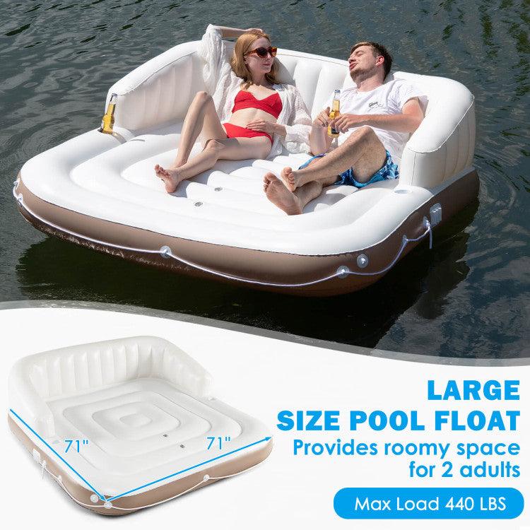 LazySwim™ Inflatable Pool Float Lounge Swimming Raft - Lazy Pro