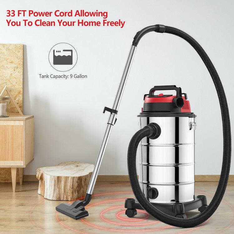 LazyVac™ 6 HP 9 Gallon Shop Vacuum Cleaner with Dry and Wet and Blowing Functions - Lazy Pro