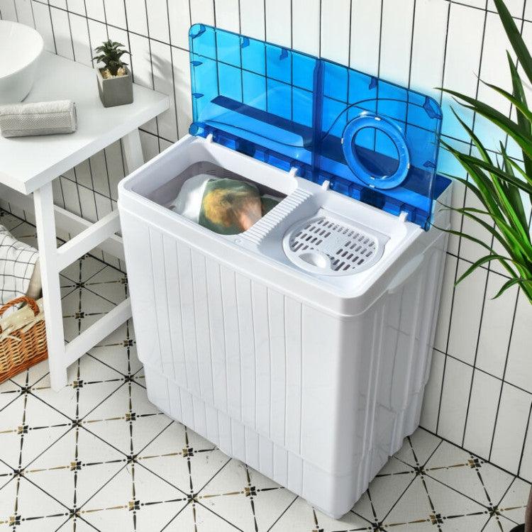 LazyWasher™ 26 lbs Portable Semi-automatic Washing Machine with Built-in Drain Pump - Lazy Pro