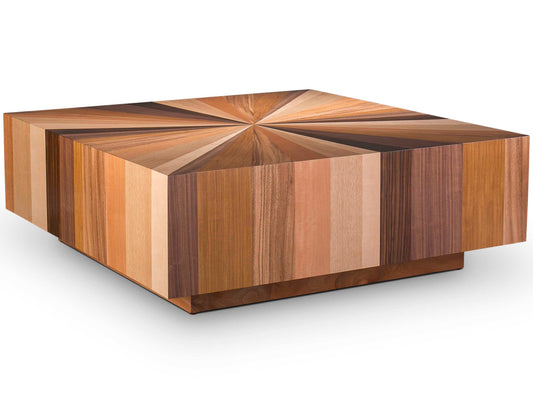 Sun Mixed Wood 43'' Wide Square Coffee Table