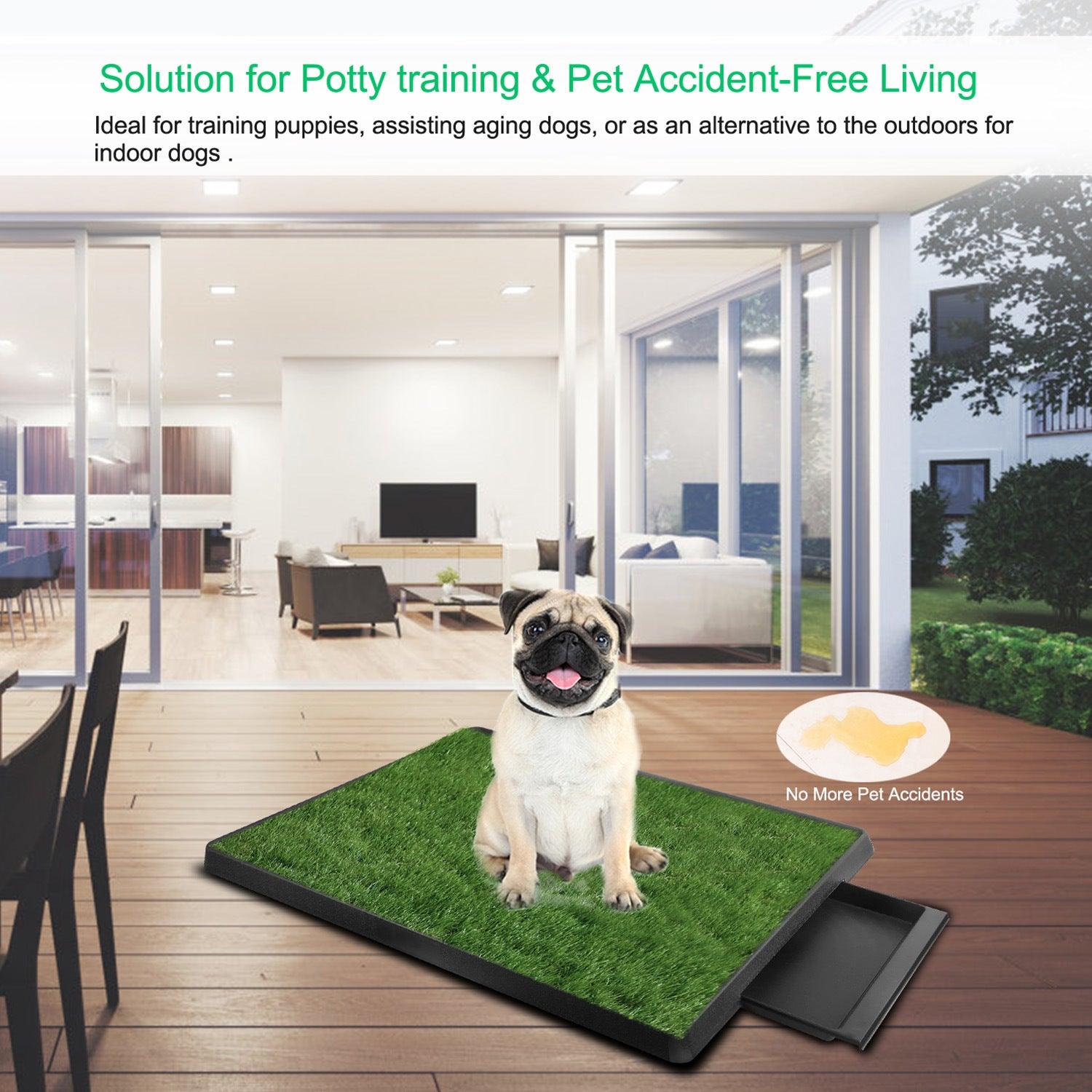 Dog Potty Training Artificial Grass Pad Pet Cat Toilet Trainer Mat Puppy Loo Tray Turf - Lazy Pro