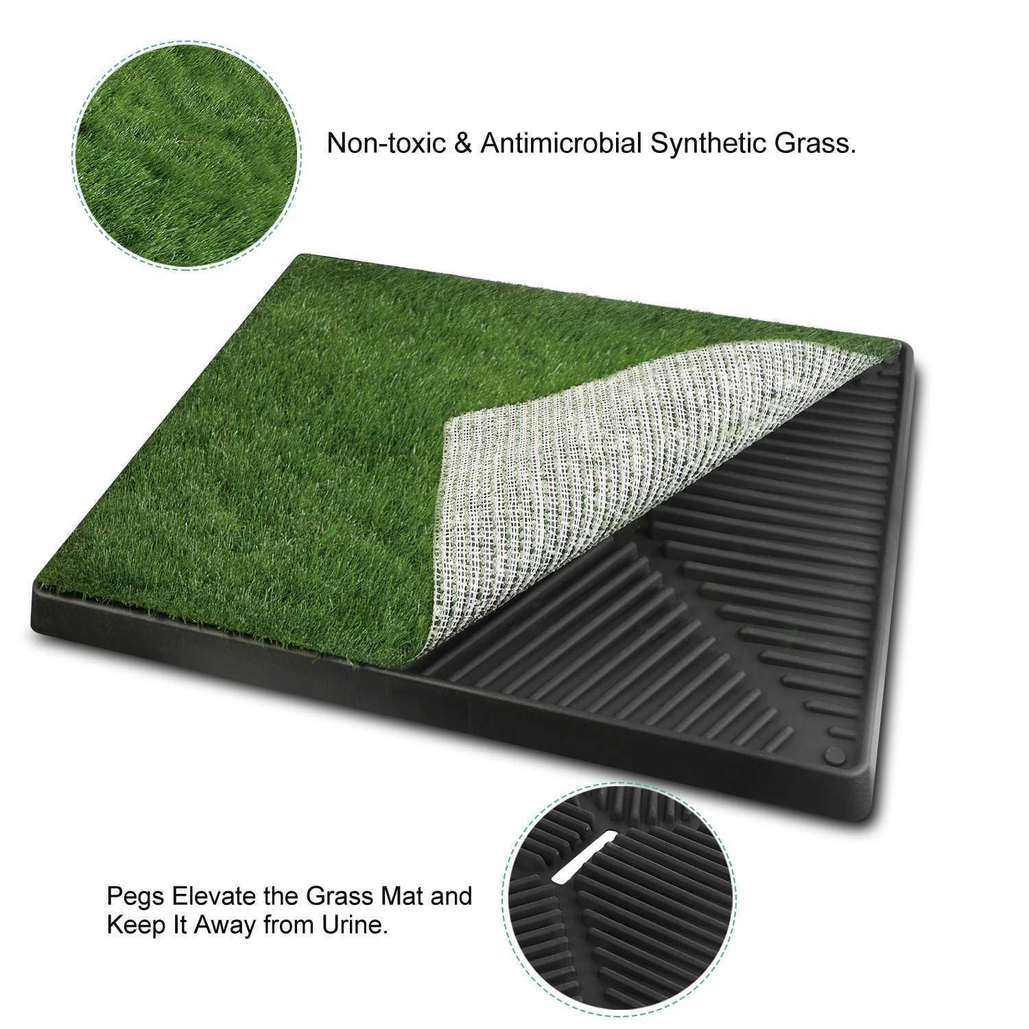 Dog Potty Training Artificial Grass Pad Pet Cat Toilet Trainer Mat Puppy Loo Tray Turf - Lazy Pro