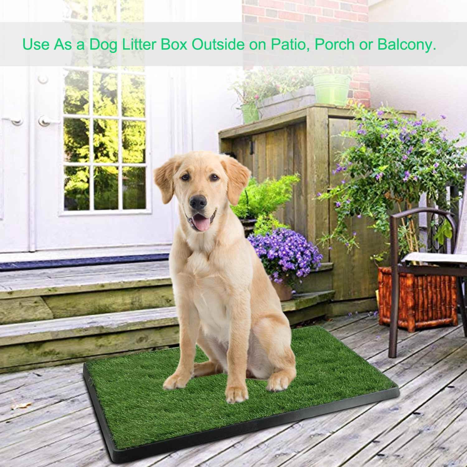 Dog Potty Training Artificial Grass Pad Pet Cat Toilet Trainer Mat Puppy Loo Tray Turf - Lazy Pro