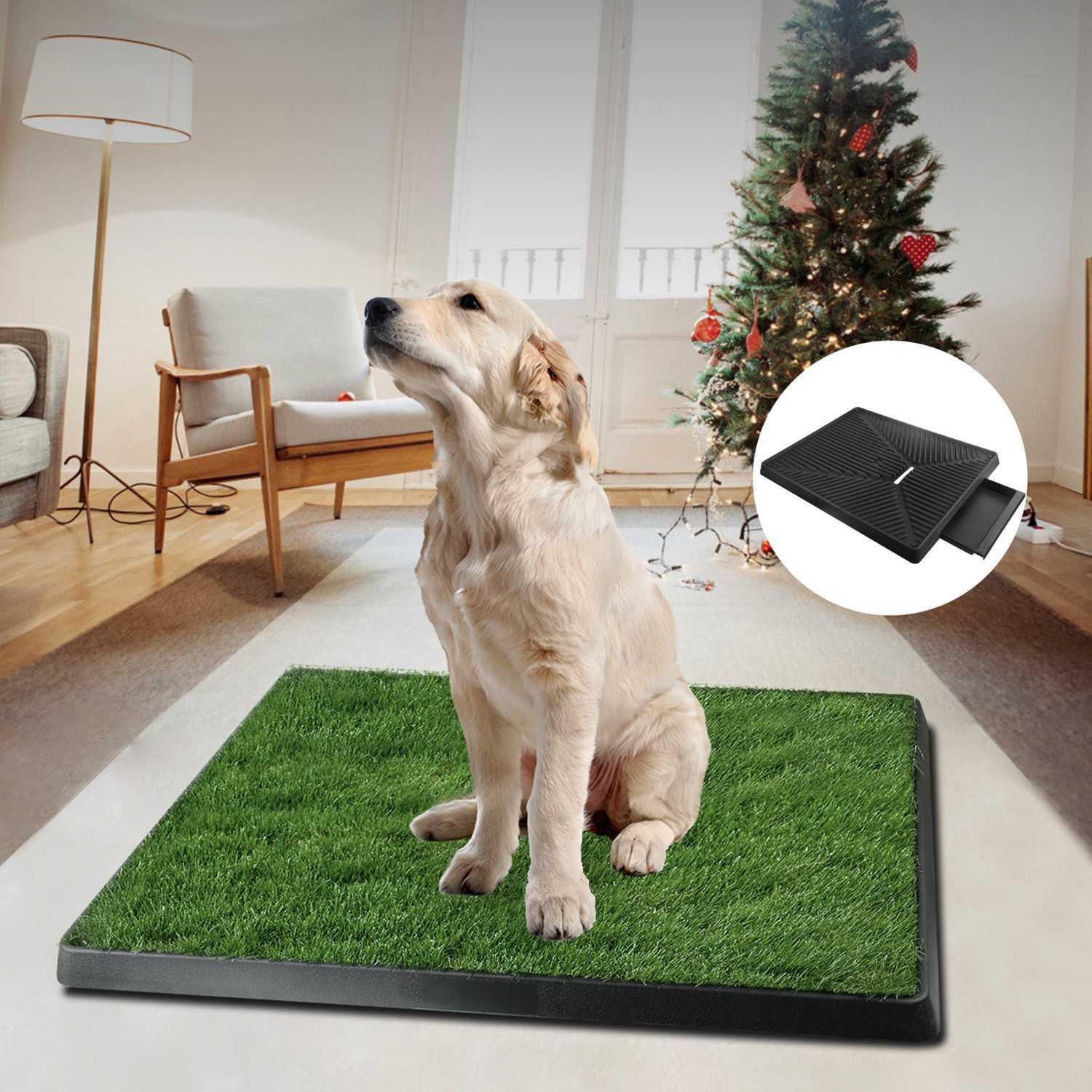 Dog Potty Training Artificial Grass Pad Pet Cat Toilet Trainer Mat Puppy Loo Tray Turf - Lazy Pro