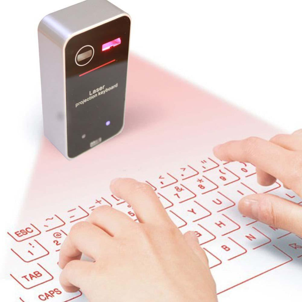 LazyPr KB560 Portable Bluetooth Virtual Laser Keyboard Wireless Projector Keyboard With Mouse function For iphone Tablet Computer Phone