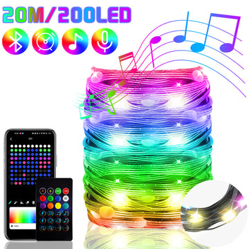 LazyPro™ YuleTune 2023 - Music-Infused LED Strings with App Control