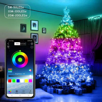 LazyPro ™ Usb Bluetooth Light String Mobile Phone App Smart Copper Wire Light String Christmas Decoration Light String