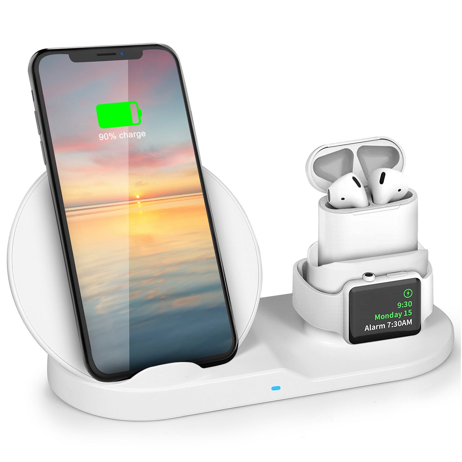 LazyPro Wireless Charger 10W Fast Charging Station For iPhone Apple iWatch Series 5/4/3/2/1 AirPods