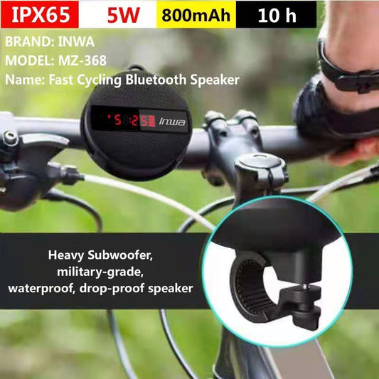 LazyPro BS2 Smart LED digital display wireless cycling bicycle Bluetooth speaker outdoor portable waterproof subwoofer hands-free / TF card