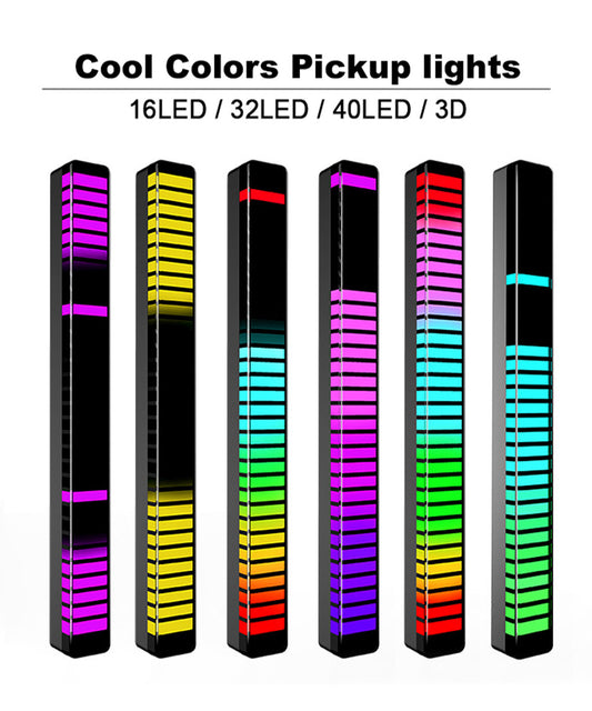 RGB Sound Control Pickup Lights APP Control Music Rhythm Light Colorful Atmosphere Light for Game Computer Desktop Decora lights